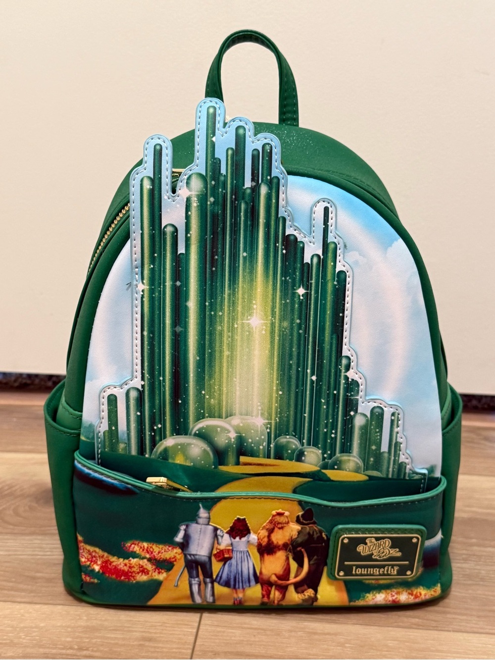 Wizard of Oz Emerald City Loungefly Mini Backpack, Glows in the Dark NWT